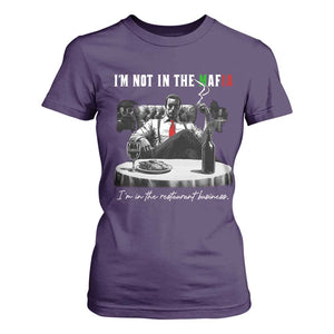 Funny Italian American Mafia Gangster T Shirt For Women I Am Not In The Mafia I'm In The Restaurant Business TS11 Purple Print Your Wear