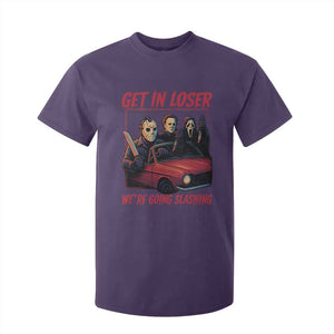 Funny Halloween Horror Slasher T Shirt For Kid Get In Loser We Are Going Slashing TS11 Purple Print Your Wear