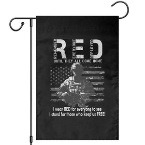 RED Friday Garden Flag I Wear Red For Everyone To See I Stand For Those Who Keep Us Free Military TS11 Black Print Your Wear