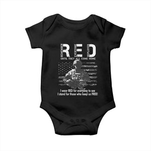 RED Friday Baby Onesie I Wear Red For Everyone To See I Stand For Those Who Keep Us Free Military TS11 Black Print Your Wear