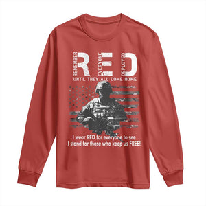 RED Friday Long Sleeve Shirt I Wear Red For Everyone To See I Stand For Those Who Keep Us Free Military TS11 Red Print Your Wear