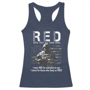 RED Friday Racerback Tank Top I Wear Red For Everyone To See I Stand For Those Who Keep Us Free Military TS11 Navy Print Your Wear