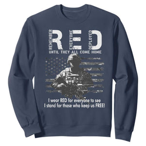 RED Friday Sweatshirt I Wear Red For Everyone To See I Stand For Those Who Keep Us Free Military TS11 Navy Print Your Wear
