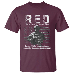 RED Friday T Shirt I Wear Red For Everyone To See I Stand For Those Who Keep Us Free Military TS11 Maroon Print Your Wear