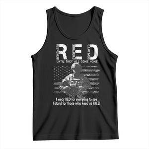 RED Friday Tank Top I Wear Red For Everyone To See I Stand For Those Who Keep Us Free Military TS11 Black Print Your Wear