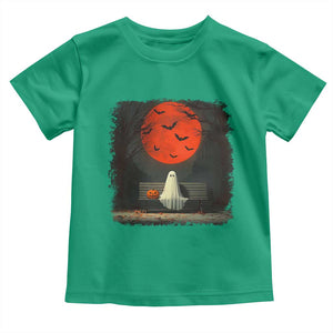 Halloween Lonely Ghost Bench Blood Moon Pumpkin Toddler T Shirt TS11 Irish Green Print Your Wear