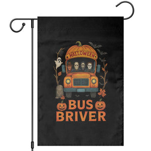 Funny Halloween Bus Driver Garden Flag Horror Slashers Pumpkin School Bus Spooky Season TS11 Black Print Your Wear