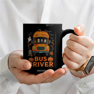 Funny Halloween Bus Driver Coffee Mug Horror Slashers Pumpkin School Bus Spooky Season TS11 Print Your Wear