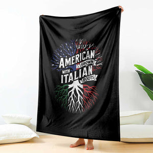 American Grown With Italian Roots Throw Blanket Family Tree Italy Flag TS11 Print Your Wear