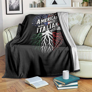 American Grown With Italian Roots Throw Blanket Family Tree Italy Flag TS11 Print Your Wear