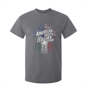 American Grown With Italian Roots T Shirt For Kid Family Tree Italy Flag TS11 Charcoal Print Your Wear