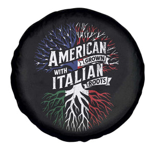 American Grown With Italian Roots Spare Tire Cover Family Tree Italy Flag TS11 Print Your Wear