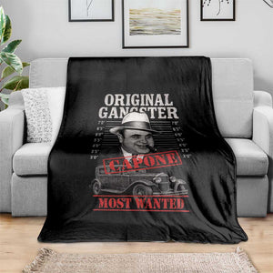 Original Gangster Most Wanted Al Capone Throw Blanket Italian American Mafia TS11 Print Your Wear