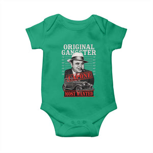 Original Gangster Most Wanted Al Capone Baby Onesie Italian American Mafia TS11 Irish Green Print Your Wear