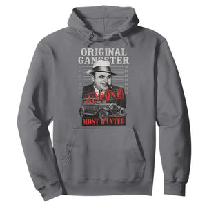 Original Gangster Most Wanted Al Capone Hoodie Italian American Mafia TS11 Charcoal Print Your Wear