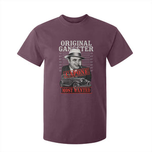 Original Gangster Most Wanted Al Capone T Shirt For Kid Italian American Mafia TS11 Maroon Print Your Wear