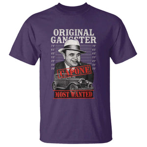 Original Gangster Most Wanted Al Capone T Shirt Italian American Mafia TS11 Purple Print Your Wear