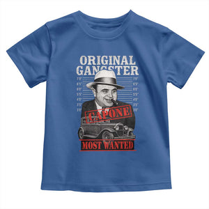Original Gangster Most Wanted Al Capone Toddler T Shirt Italian American Mafia TS11 Royal Blue Print Your Wear