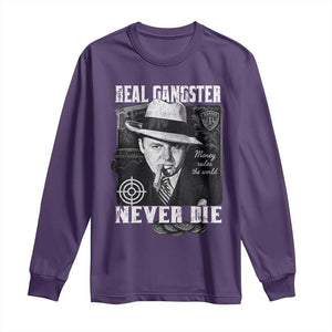 Al Capone Long Sleeve Shirt Real Ganster Never Die Italian American Mafia TS11 Purple Print Your Wear
