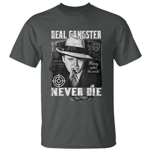 Al Capone T Shirt Real Ganster Never Die Italian American Mafia TS11 Dark Heather Print Your Wear