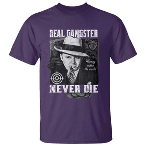 Al Capone T Shirt Real Ganster Never Die Italian American Mafia TS11 Purple Print Your Wear