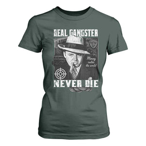 Al Capone T Shirt For Women Real Ganster Never Die Italian American Mafia TS11 Dark Forest Green Print Your Wear