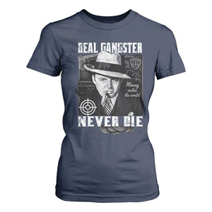 Al Capone T Shirt For Women Real Ganster Never Die Italian American Mafia TS11 Navy Print Your Wear