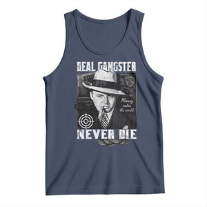 Al Capone Tank Top Real Ganster Never Die Italian American Mafia TS11 Navy Print Your Wear