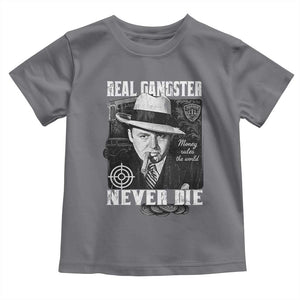 Al Capone Toddler T Shirt Real Ganster Never Die Italian American Mafia TS11 Charcoal Print Your Wear