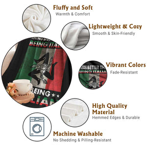 Funny The Only Thing Better Than Being Italian Is Being Sicilian Throw Blanket Sicily Italy TS11 Print Your Wear