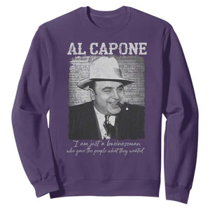 Al Capone Sweatshirt I Am Just A Businessman American Gangster Mafia TS11 Purple Print Your Wear