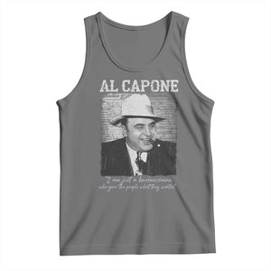 Al Capone Tank Top I Am Just A Businessman American Gangster Mafia TS11 Black Heather Print Your Wear