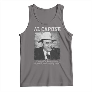 Al Capone Tank Top I Am Just A Businessman American Gangster Mafia TS11 Deep Heather Print Your Wear