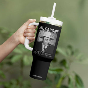 Al Capone Tumbler With Handle I Am Just A Businessman American Gangster Mafia TS11 Print Your Wear
