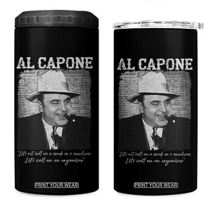 Al Capone 4 in 1 Can Cooler Tumbler Lets Call Me An Organizer American Gangster Mafia TS11 One Size: 16 oz Black Print Your Wear
