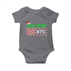 Funny Aura Energy 67 Christmas Baby Onesie Aura Farming Six Seven Meme Gen Alpha Slang TS11 Charcoal Print Your Wear