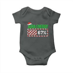 Funny Aura Energy 67 Christmas Baby Onesie Aura Farming Six Seven Meme Gen Alpha Slang TS11 Dark Heather Print Your Wear