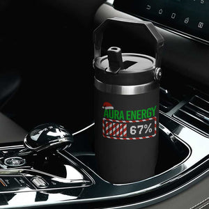 Funny Aura Energy 67 Christmas Flip Straw Tumbler Aura Farming Six Seven Meme Gen Alpha Slang TS11 Print Your Wear