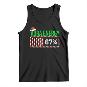 Funny Aura Energy 67 Christmas Tank Top Aura Farming Six Seven Meme Gen Alpha Slang TS11 Black Print Your Wear