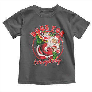 Funny Christmas Dog Owner Baby Shirt Dogs For Everybody Santa Sack Chihuahua TS11 Dark Heather Print Your Wear