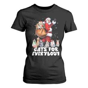 Funny Christmas Cat T Shirt For Women Cats For Everybody Xmas Santa Pet TS11 Black Print Your Wear