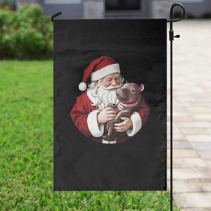 Funny Moo Deng Christmas Garden Flag Santa Cute Hippo Zoo Meme Baby Pygmy TS11 Print Your Wear