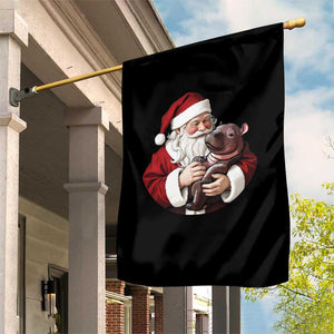 Funny Moo Deng Christmas Garden Flag Santa Cute Hippo Zoo Meme Baby Pygmy TS11 Print Your Wear