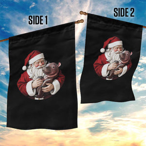 Funny Moo Deng Christmas Garden Flag Santa Cute Hippo Zoo Meme Baby Pygmy TS11 Print Your Wear