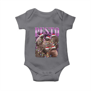 Funny Pesto The Penguin Christmas Baby Onesie TS11 Charcoal Print Your Wear