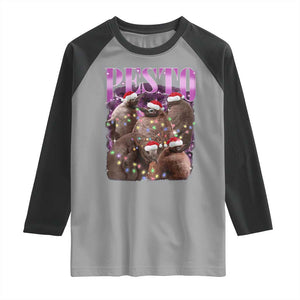 Funny Pesto The Penguin Christmas Raglan Shirt TS11 Sport Gray Black Print Your Wear