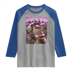 Funny Pesto The Penguin Christmas Raglan Shirt TS11 Sport Gray Royal Print Your Wear