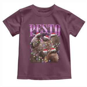 Funny Pesto The Penguin Christmas Toddler T Shirt TS11 Maroon Print Your Wear