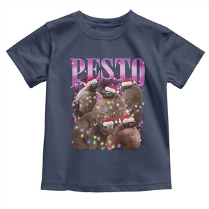 Funny Pesto The Penguin Christmas Toddler T Shirt TS11 Navy Print Your Wear