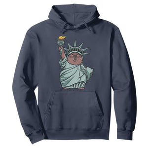 Funny Pesto The Penguin Statue Of Liberty Hoodie TS11 Navy Print Your Wear